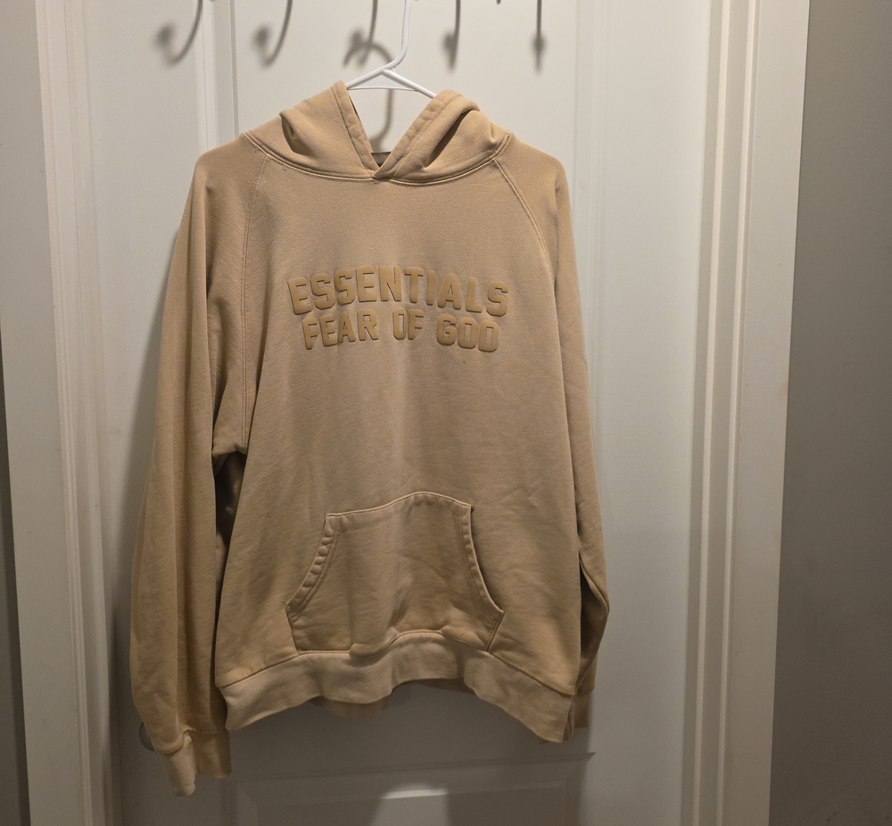 Fear of God Essentials Hoodie in Tan